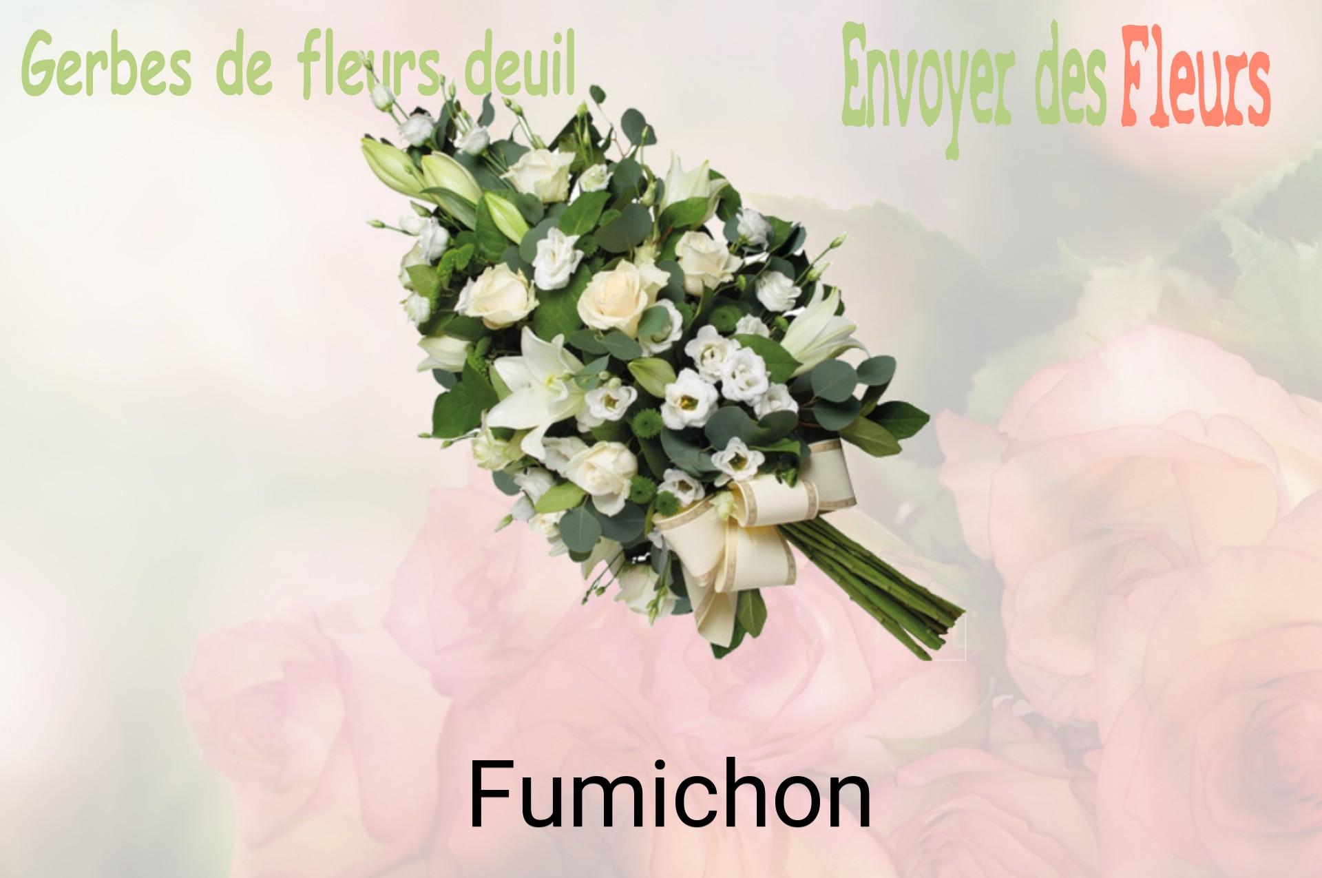 Gerbe de fleurs de deuil livrée à Fumichon